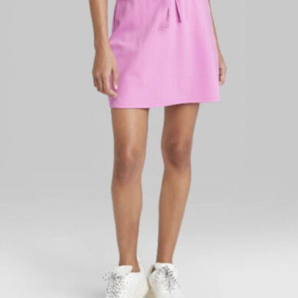 Knit Tennis Mini A-line Skirt-Mauve-wild fable-Medium